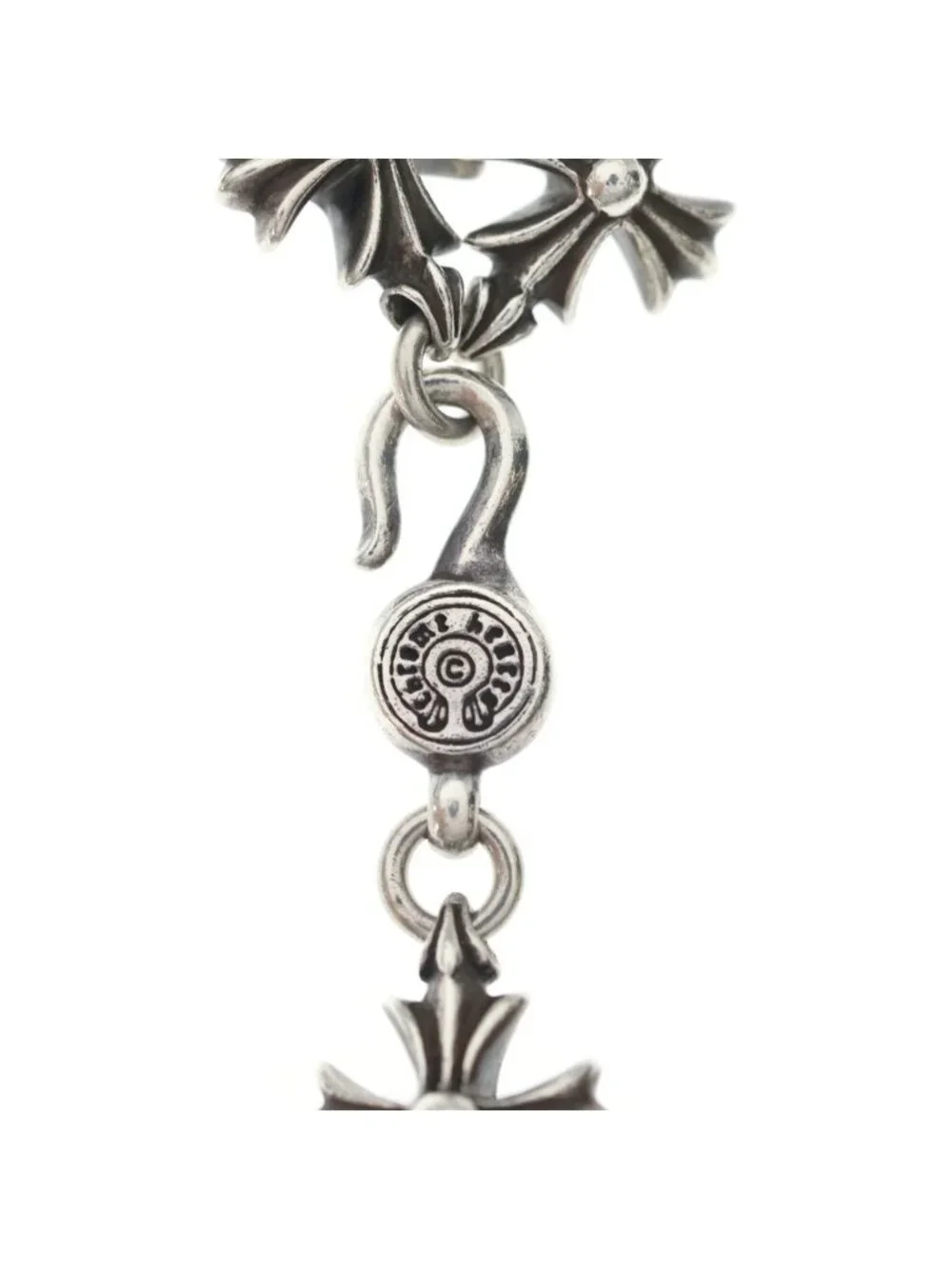 Chrome Hearts CO CH Plus Cutout Bracelet Silver